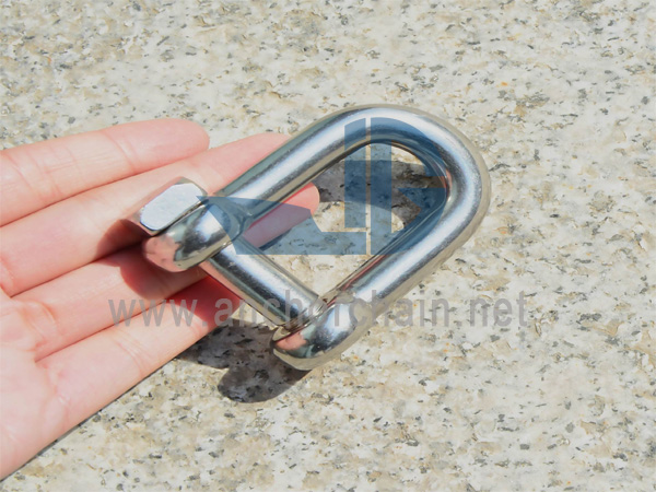 D-Shackle (med fyrkantigt huvudstift), SS304 ELLER SS316