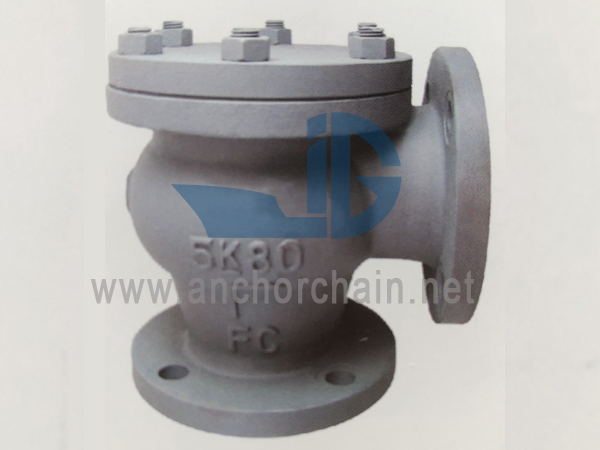 JIS F 7359 Cast Rion 5K Lift Back Vinkelventiler
