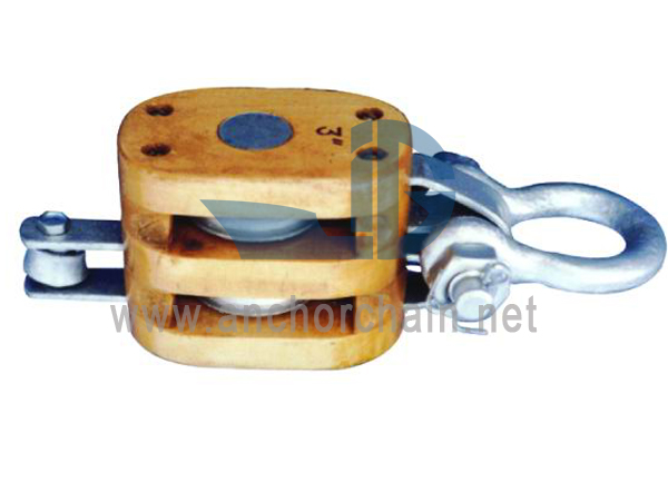 JIS F3426 Skickar internt bundet träblock dubbelt med Shackle