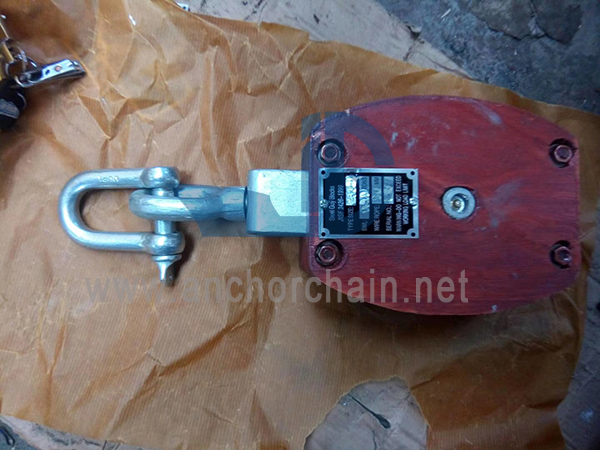 JIS F3426 Skickar internt bundet träblock singel med Shackle